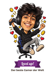 Karikatur als Geschenk für Gamer