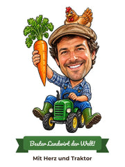 Karikatur als Geschenk für Landwirt