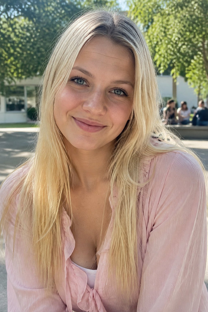 Beispielbild: Ausgangsfoto einer fiktiven Person zum Anlass Abitur