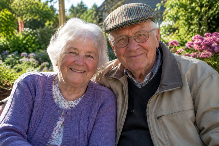 Beispielbild: Ausgangsfoto einer fiktiven Person zum Anlass Goldene Hochzeit