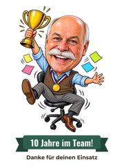 Karikatur: Dienstjubiläum