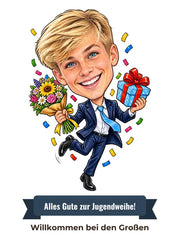 Karikatur: Jugendweihe