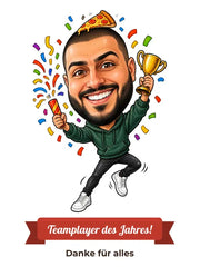 Karikatur: Team & Firmenfeier